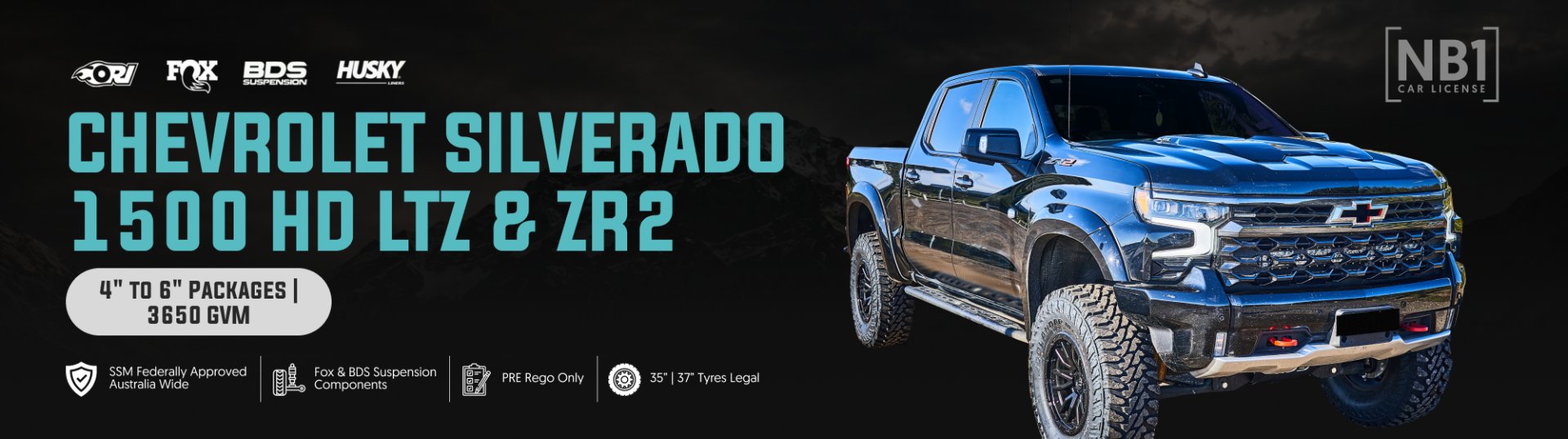 Chevrolet Silverado 1500 GVM upgrade and lift package by Project Overlander