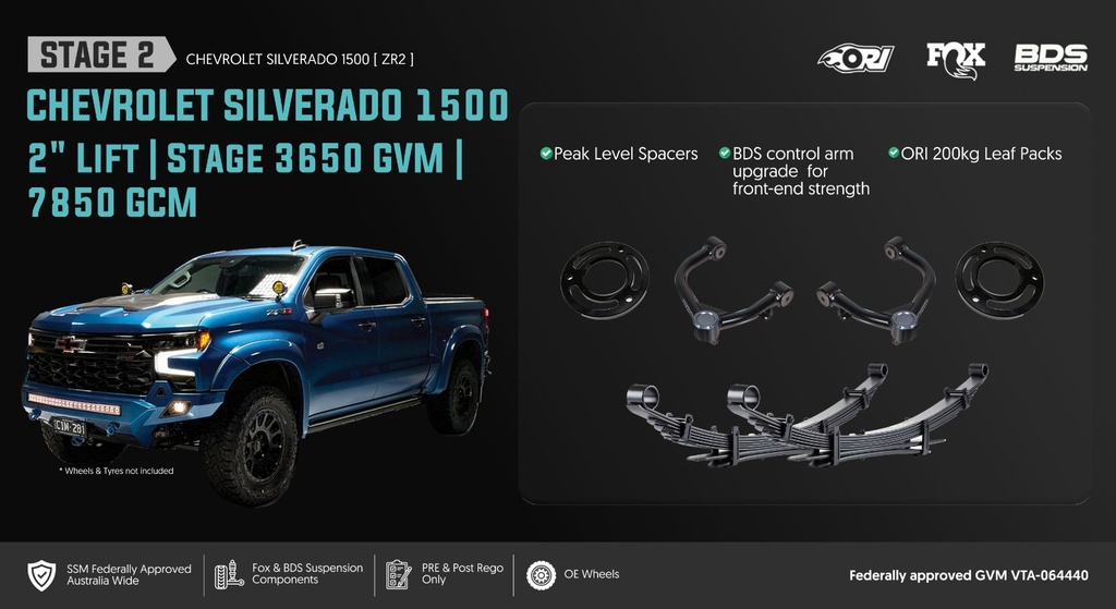ORI Chevrolet Silverado 1500 GVM Stage 2: ZR2 Only Performan