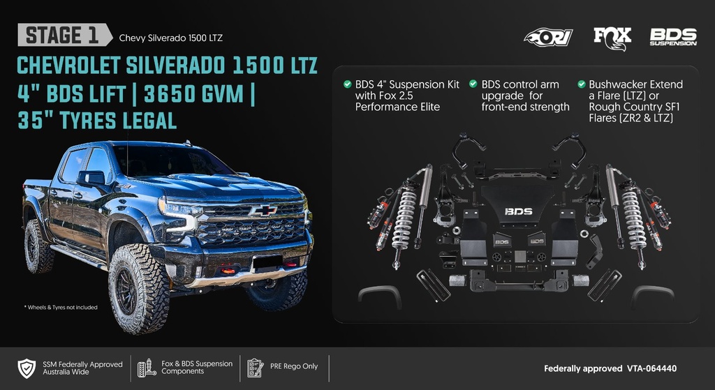 ORI Chevrolet Silverado 1500 SSM NB1 Stage 1 LTZ: 4in BDS Li