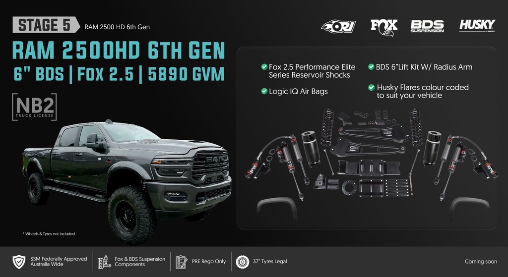 ORI RAM 2500 6th Gen GVM Stage 5: The Six Inch Build - 6in L