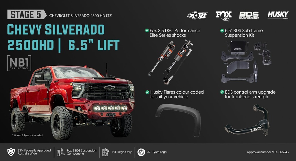 [CHV-2500-STAGE-5-NB1] ORI Chevrolet Silverado 2500HD SSM NB1 Stage 5: 6.5" Summit Spec